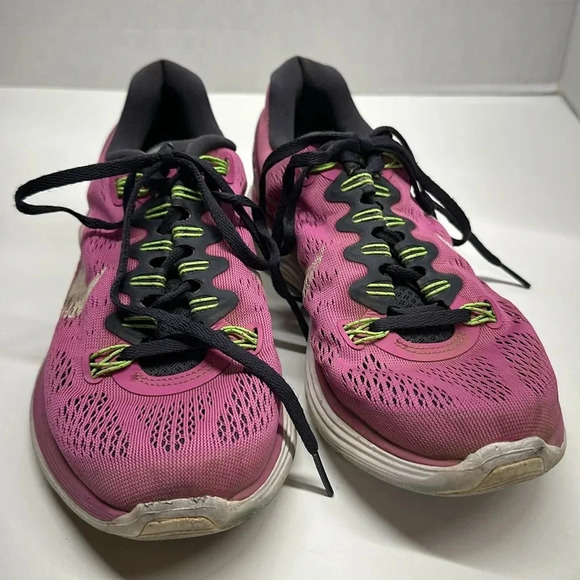 Nike Lunarglide 5 Sneakers Running Shoes Athletic Shoe Pink Green Womens Size 8 - Picture 4 of 12